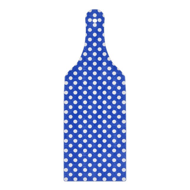 Royal Blue Combination Polka Dots by STaylor Cutting Board (Front)