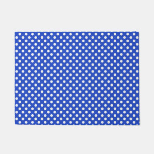 Royal Blue Combination Polka Dots by STaylor Doormat