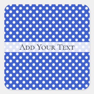 Royal Blue Combination Polka Dots by STaylor Square Sticker