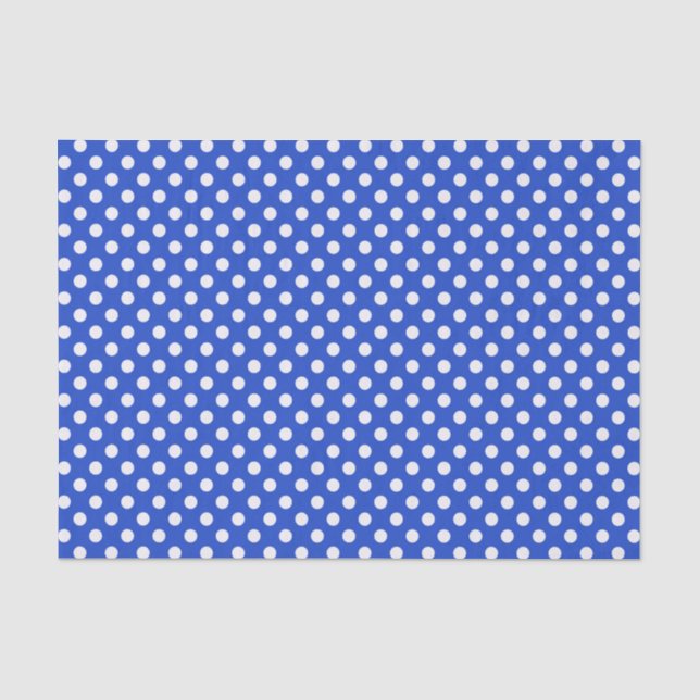 Royal Blue Combination Polka Dots by STaylor Tissue Paper (Front)