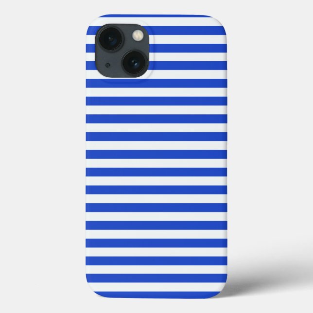 Royal Blue Combination Stripes by Shirley Taylor Case-Mate iPhone Case (Back)
