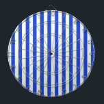 Royal Blue Combination Stripes by Shirley Taylor Dartboard<br><div class="desc">Royal blue combination stripes dartboard. Click on the customize button to add your text. Image can be rotated or re-sized. Images Copyright © Shirley Taylor. All Rights Reserved.</div>