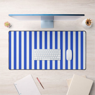 Royal Blue Combination Stripes by Shirley Taylor Desk Mat