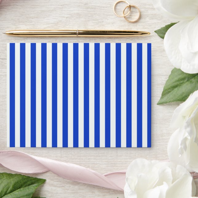 Royal Blue Combination Stripes by Shirley Taylor Envelope (Wedding)