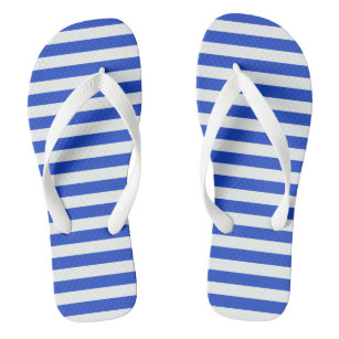 Royal Blue Combination Stripes by Shirley Taylor Flip Flops