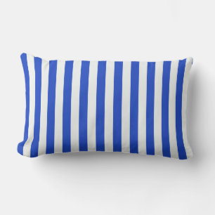 Royal Blue Combination Stripes by Shirley Taylor Lumbar Pillow
