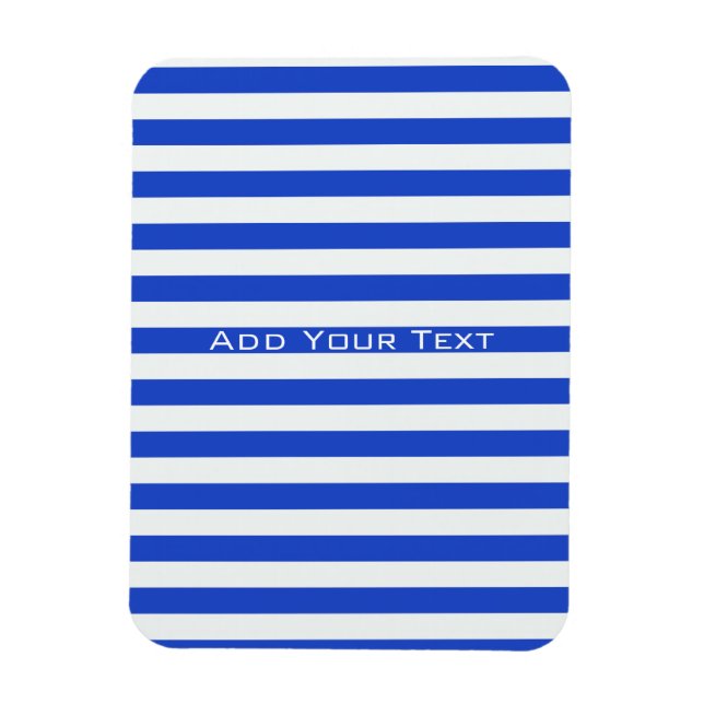 Royal Blue Combination Stripes by Shirley Taylor Magnet (Vertical)