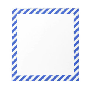 Royal Blue Combination Stripes by Shirley Taylor Notepad