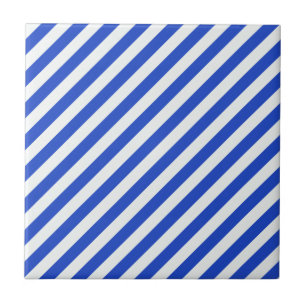 Royal Blue Combination Stripes by Shirley Taylor Tile