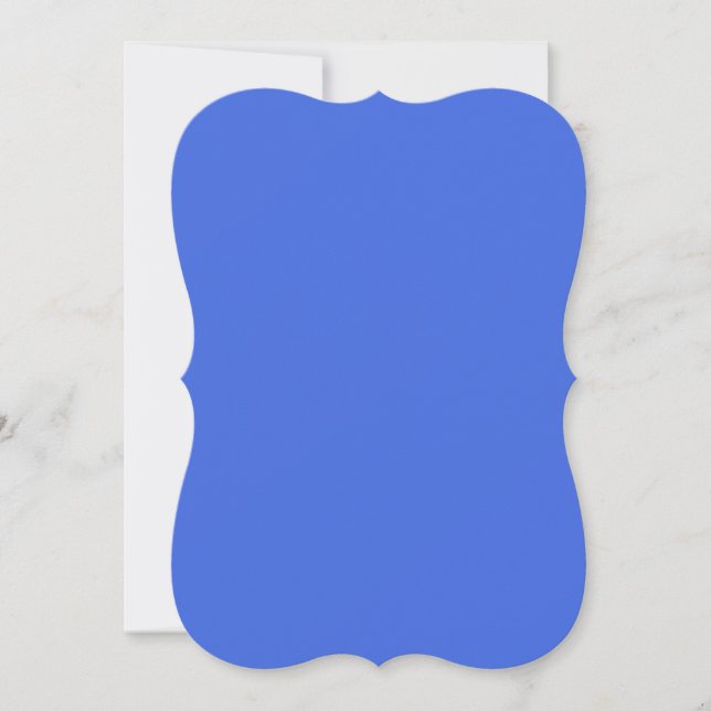 Royal Blue Curved Flat Card – Customizable (Front)