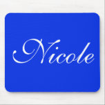 Royal Blue Customized Name Mouse Pad<br><div class="desc">Royal Blue Customized Name Mousepad is perfect for people who love unique,  cool,  odd,  colorful,  pretty Name Mousepad.</div>
