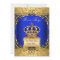 Royal Blue Damask Gold Crown Baby Shower Boy bs2