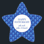 Royal Blue Diamond Hanukkah Personalized Star Sticker<br><div class="desc">These fabulous gift tags would look great on all your Hanukkah gifts.  They are so festive in a star shape.  They'll look so cute on your gifts.</div>