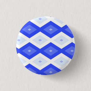 Royal blue diamond pattern 1 inch round button