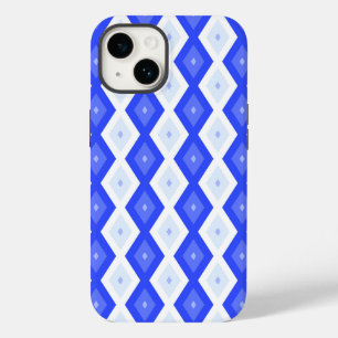 Royal blue diamond pattern Case-Mate iPhone 14 case