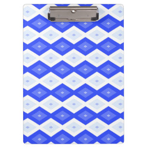 Royal blue diamond pattern clipboard
