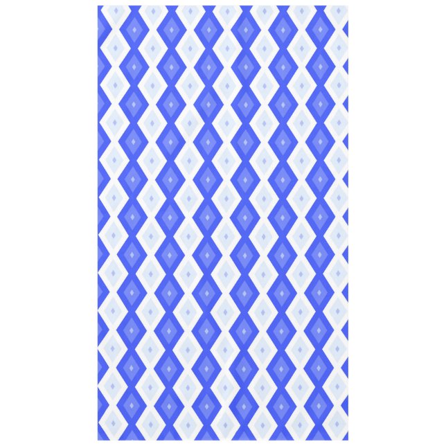 Royal blue diamond pattern tablecloth (Front)