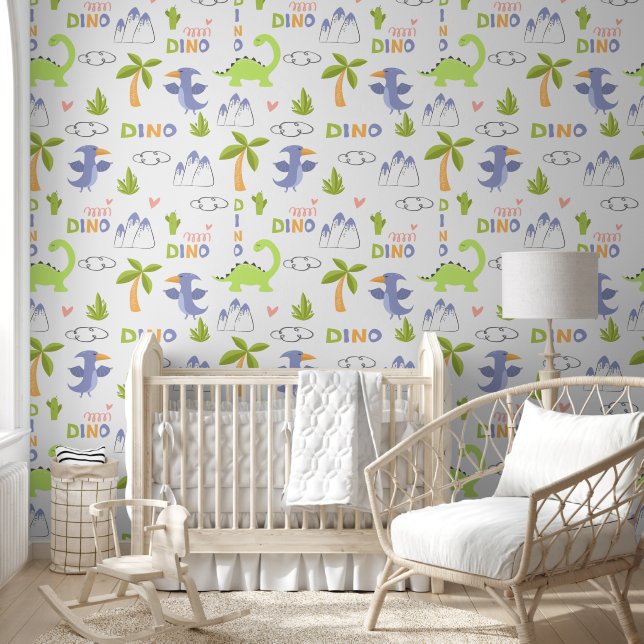 Royal Blue Dinosaur Wallpaper (Kids)