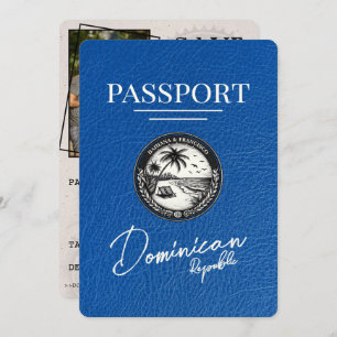 Royal Blue Dominican Republic Passport Save The Date