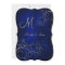 Royal Blue Elegant Gold Monogram Swirl