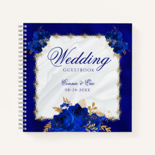 Royal Blue Elegant Mariage Budget Livre d'invité