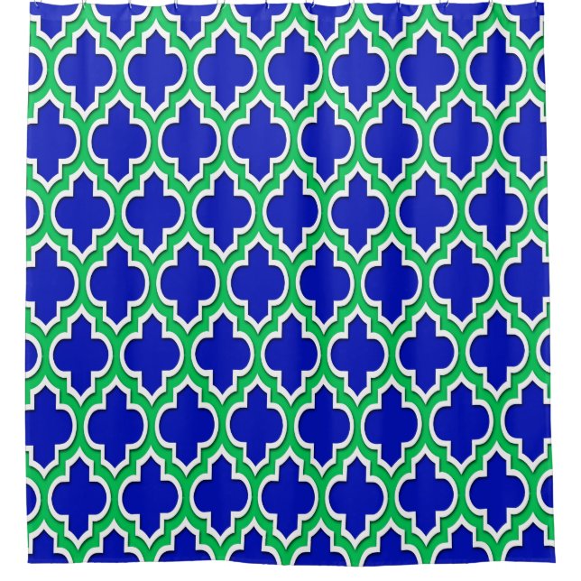 Royal Blue Emerald Green White XL Moroccan #4DS (Front)