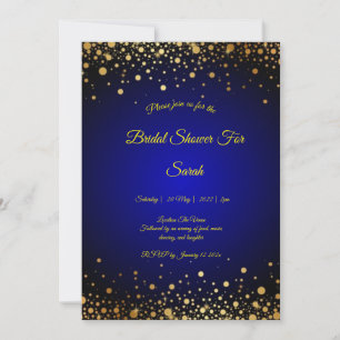 Royal Blue et Gold nuptiale invitation budget