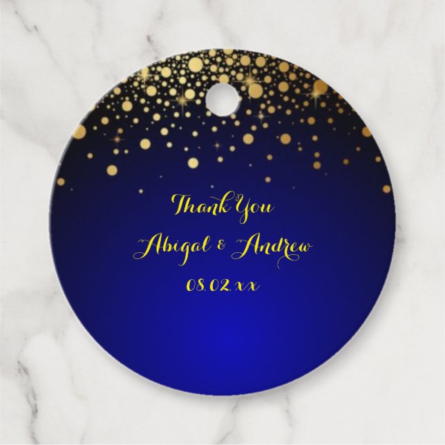 Royal Blue   Favour Tags (Front)