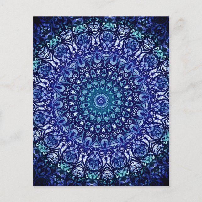  Royal Blue Floral Damask (Front)