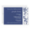 Royal Blue Floral Vine Bridal Shower Invitation