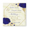 royal blue flowers gold geometric wedding
