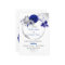 royal blue flowers silver floral wreath wedding