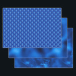 Royal Blue Foil Hanukkah Wrapping Paper Sheets<br><div class="desc">These 3 chic and elegant royal blue foil look papers are stunning!  Your Hanukkah packages will look beautiful when wrapped!</div>