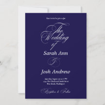 Royal Blue Formal Faire-part de mariage