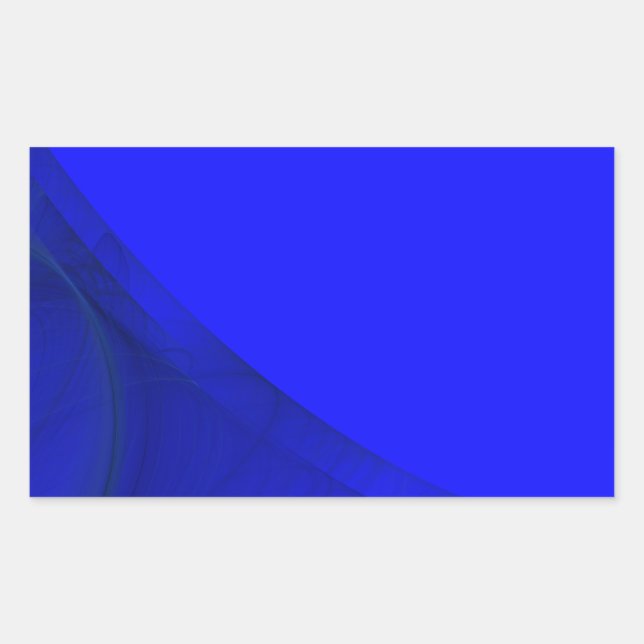 Royal Blue Fractal Background Rectangle Sticker (Front)