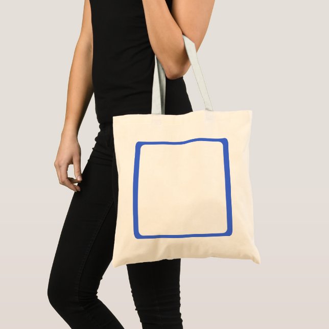 Royal Blue Frame Custom Tote Bag (Front (Product))