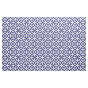 Royal Blue Geometric Pattern Fabric