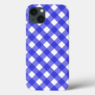 Royal blue gingham Case-Mate iPhone case