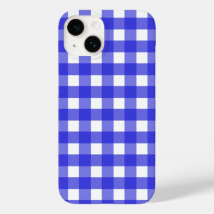 Royal blue gingham Case-Mate iPhone 14 case