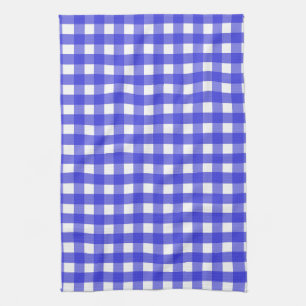 Royal blue gingham kitchen towel