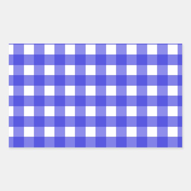Royal blue gingham sticker (Front)
