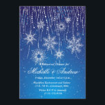 Royal Blue Glam Snowflakes Winter Dinner Party Invitation<br><div class="desc">Royal Blue Glam Snowflakes Winter Christmas Wedding Rehearsal Dinner Corporate Dinner Party Couple's Shower Chistmas Holiday Party Customized Invitations. All the default text can be fully customized with your own wordings, and you can also change the fonts, sizes, text placement & colours of the text. To change the text only,...</div>