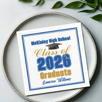 Royal Blue Gold Class of 2026 Graduation Party