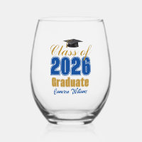 Royal Blue Gold Class of 2026 Graduation Party