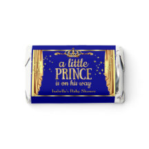 Royal Blue Gold Drapes Prince Baby Shower