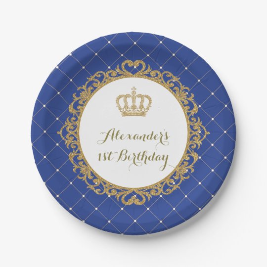 8 x Medieval Prince 7" Square Plates Boys Birthday Party Tableware Supplies Blue