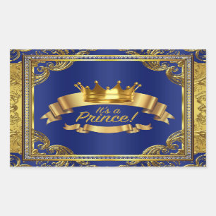Royal Blue Gold Prince Bouteille d'eau Étiquettes