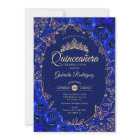 Royal Blue Gold Quinceanera