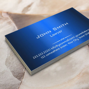 Royal Blue Gradient Lawyer/Attorney Business Card