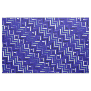 Royal Blue Grey-Blue Silver Navy & White Patterned Fabric